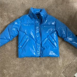 ZARA MEN’S BLUE SHINY PUFFER JACKET